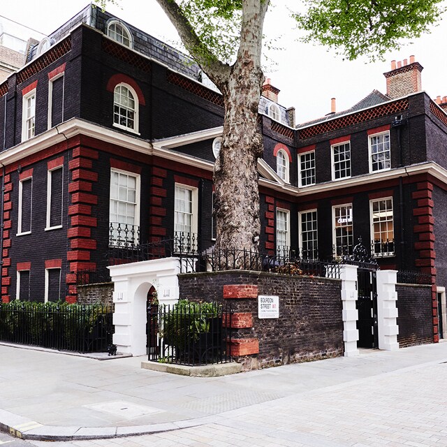 Charming old traditional house crafted from black bricks